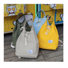custom fashion Girl's canvas tote shopping bag students school bag travel back pack